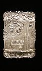 Nathaniel Mills sterling silver card case - Trinity Church, New York