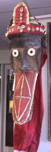 African carved Crocodile mask - Mano tribe