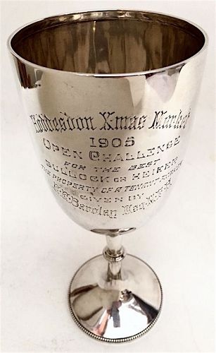 English sterling silver Hoddesdon Xmas Market goblet trophy