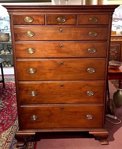 Early American Pennsylvania Chippendale tall chest
