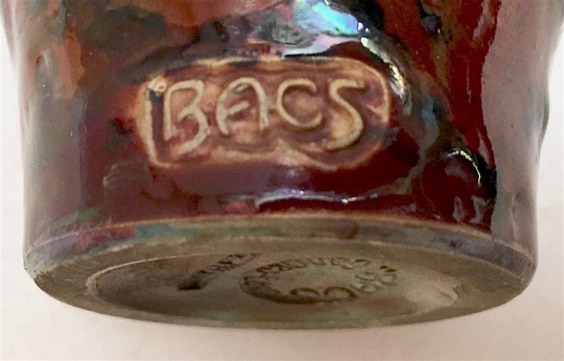 Jean Barol BACS French art pottery scenic vase