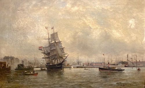 Paul Charles Emmanuel Gallard-Lepinay harbor painting
