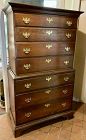 Early American Chippendale tall cherry chest-on-chest