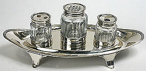Georgian sterling silver inkstand/ inkwell, Chawner