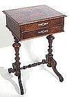 Victorian 2-drawer work / sewing stand, English