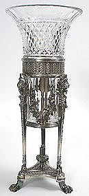 Pairpoint silverplated classical centerpiece vase