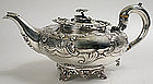 Early Victorian sterling silver teapot, London, 1838