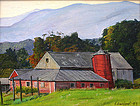 Luigi Lucioni painting of Vermont barn at Mt. Equinox