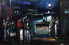 Lewis Jean Liberte painting "Night on the Docks"