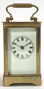 Vermont Clock Co. brass carriage clock, antique
