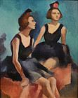 Marguerite E. Kumm painting of two dancers