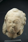 Small Hindu Deity Head, India, 16th C.