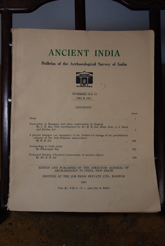 Ancient India Bulletin, Nos 18 & 19, Years 1962 & 1963