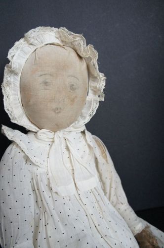 Babyland Rag doll 21" tall with very sweet faded face antique