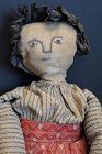 Amazing cloth doll made with a glass bottle body great face 16"