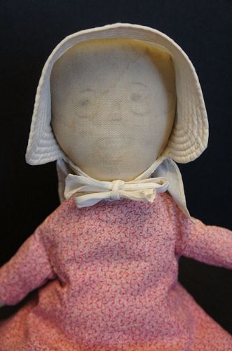 14" pencil face cloth doll with joy in her heart, what could be better