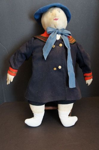 21" boy doll with the best clothes, embroidered face nice hands