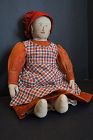 Just too much embroidered face doll 19" cirica 1880
