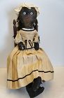20 black cloth doll, great face, hair ,shoes , clothes 19th C.Maine