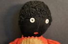 16" stockinette black doll, button eyes great clothes