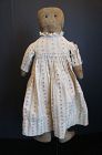 Plain and simple rag doll in a forever dress 21" C.1890