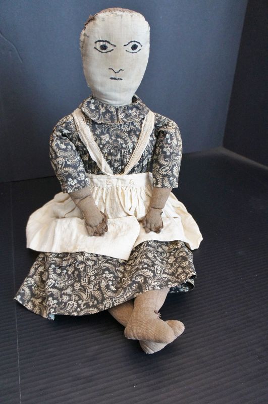 On this subject I won't change my mind,  Great folk art doll C.1880
