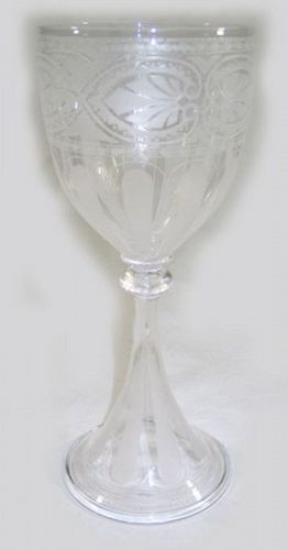 Frosted Goblet with Anthemion Motif