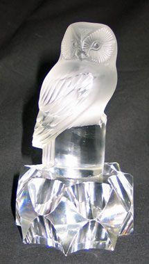 Lalique Owl Sculpture