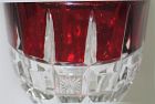 EAPG Block and Star Spearpoint Ruby Stained Glass Goblet
