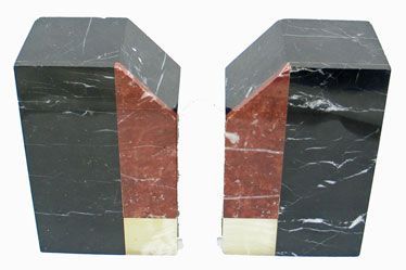 Marble Book Ends, Pair