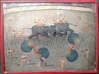 INDIAN ELEPHANT FIGHT AT DILHEE PAINTING