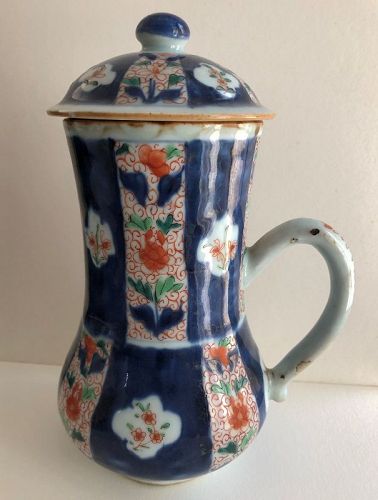 Japanese porcelain Western style tankard with lid, 18th century