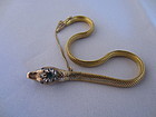 Victorian Snake Bracelet in 14k Diamond and Emerald