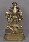 17/18c JAIN bronze protective Goddess PADMAVATI