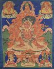 Early 19c Tibetan thangka DHARMAPALA HAYAGRIVA