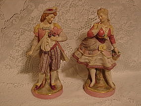 Sitzendorf Voight large figurine pair