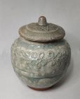 Chinese Song to Yuan Hutian Qingbai Lidded Jar