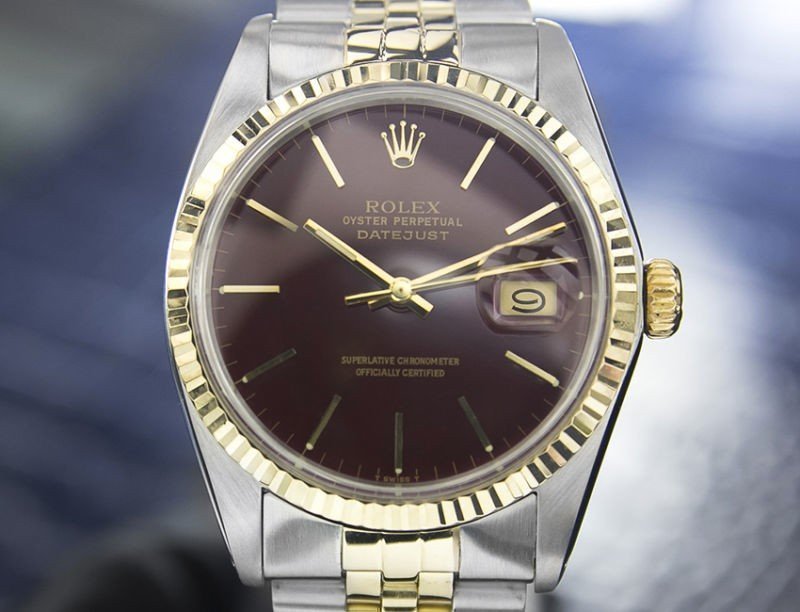 GENTS VINTAGE 1977 ROLEX TWO TONE DATEJUST 14K & STAINLESS