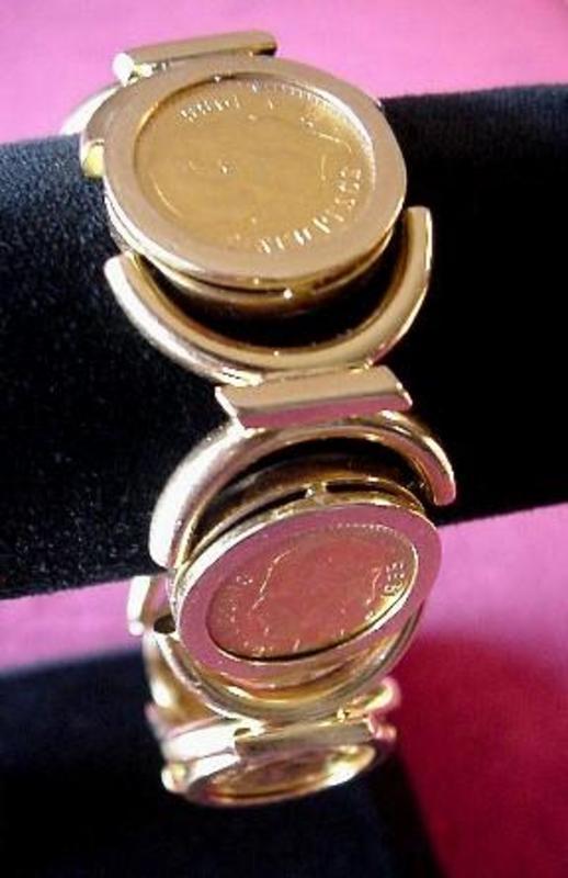 EXCELLENT MULTI COINS BRACELET In 18K GOLD