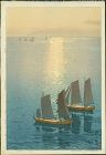 Hiroshi Yoshida Woodblock Print - Glittering Sea (Jizuri) SOLD