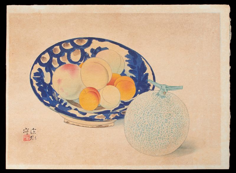 Ito Shinsui Japanese Woodblock Print - Peaches and Melon 1939