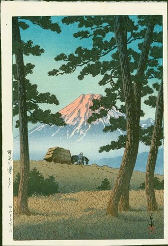 Kawase Hasui Japanese Woodblock Print - Evening at Tagonoura SOLD