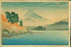 Takahashi Shotei Woodblock Print - Cormorant Island, Kawaguchi - Rare