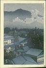 Kawase Hasui Japanese Woodblock Print - Evening View of a Village SOLD