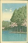 Kawase Hasui Japanese Woodblock Print Springtime Forest SOLD