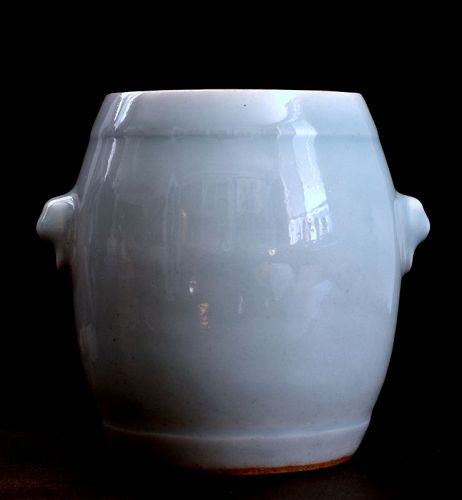 Chinese Celadon-glazed Drum-shaped Vase