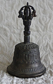 Antique Tibetan Buddhist ritual bell Ghanta
