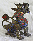 Nepal mythical creature intricate metal enanal work