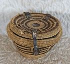 Antique Tibetan woven food bowl tea bowl container
