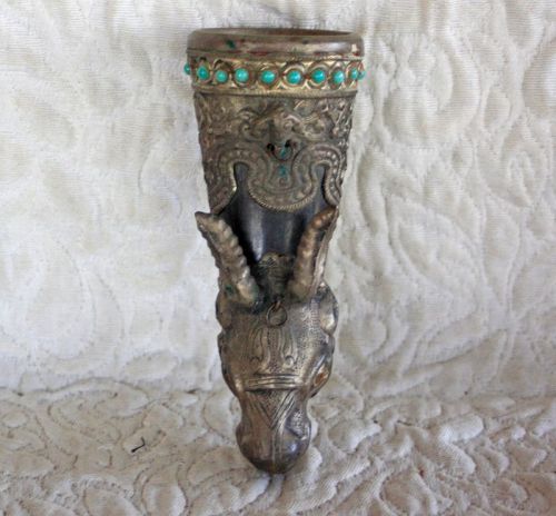 Rare Antique Mongolian drinking horn